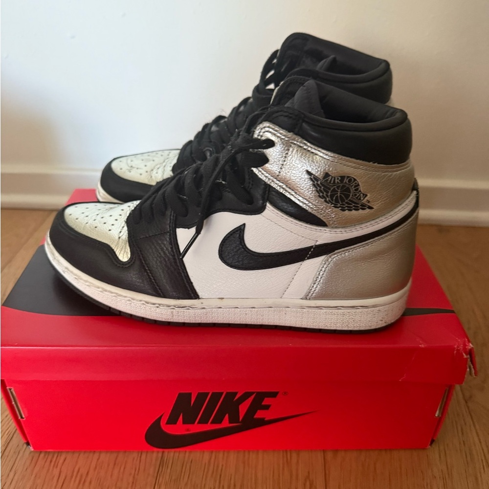 Nike Air Jordan high top Women's Sneakers - Black and Silver